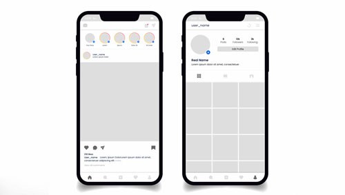 دانلود رایگان موکاپ پروفایل و پست اینستاگرام لایه باز با فرمت Ai و EPS
